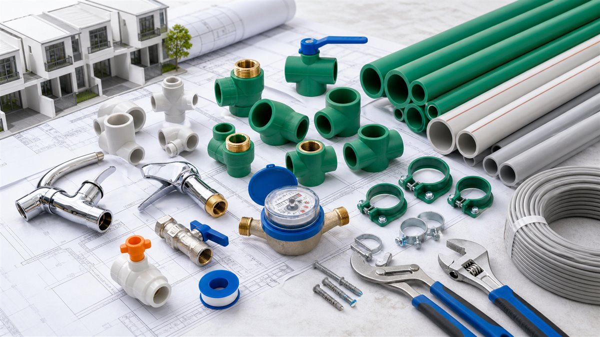 Combo cấp thoát nước nhà phố 2 tầng