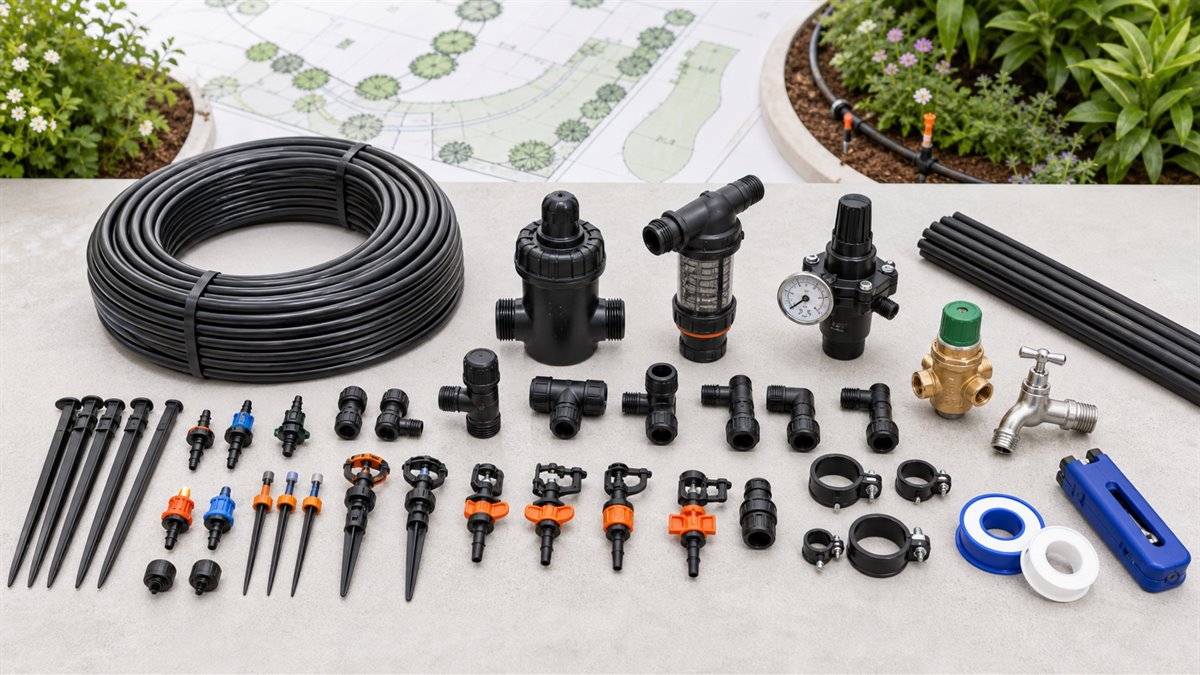 Combo tưới nhỏ giọt vườn rau 50m² tiết kiệm nước