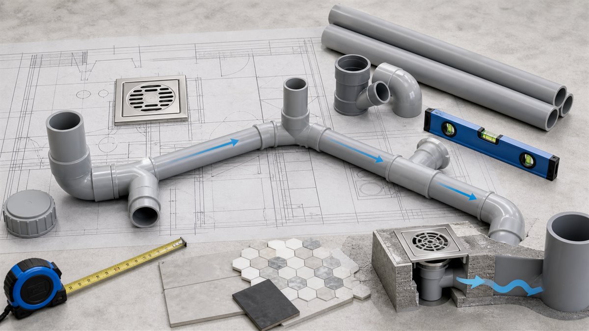 Hệ thoát nước nhà phố đúng kỹ thuật: Độ dốc, đường kính và vị trí thoát