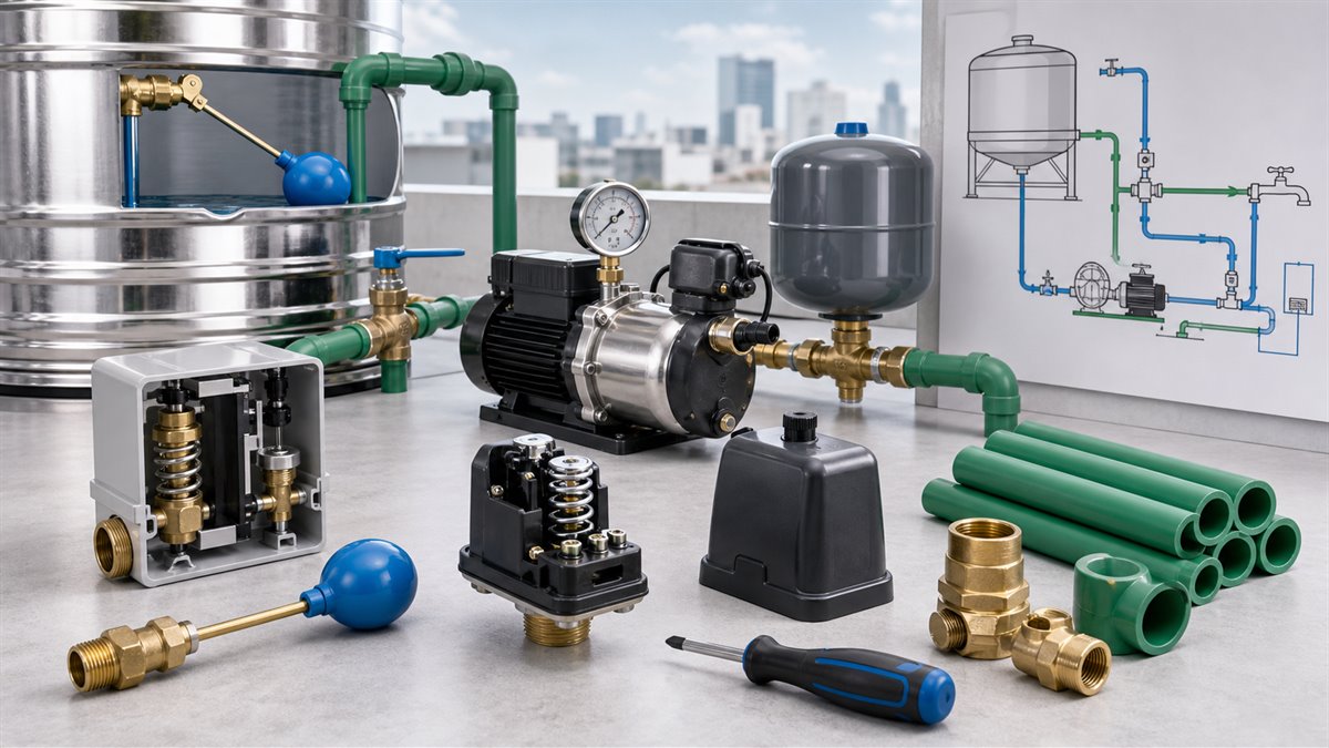Điều chỉnh van phao và rơ le áp lực cho bơm hoạt động tối ưu